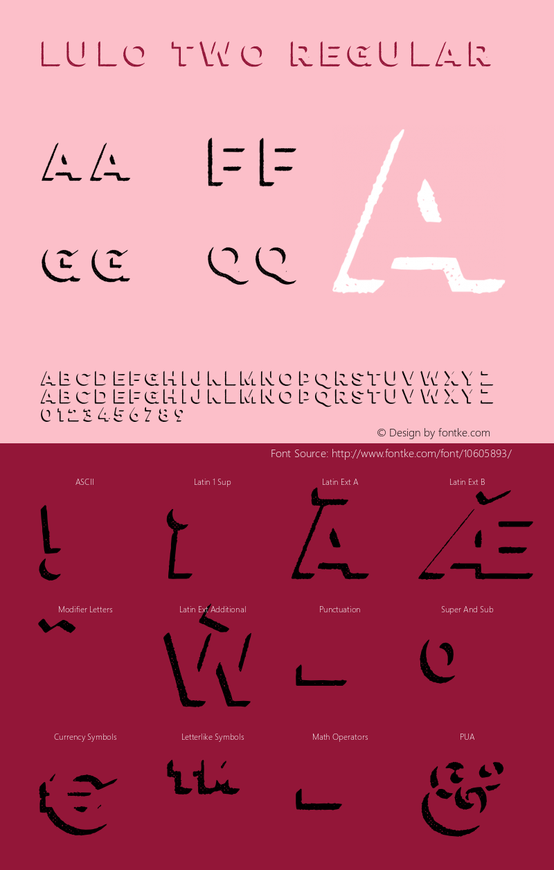 Lulo Two Regular Version 1.000;com.myfonts.easy.yellow-design.lulo.two-bold.wfkit2.version.4ecw图片样张