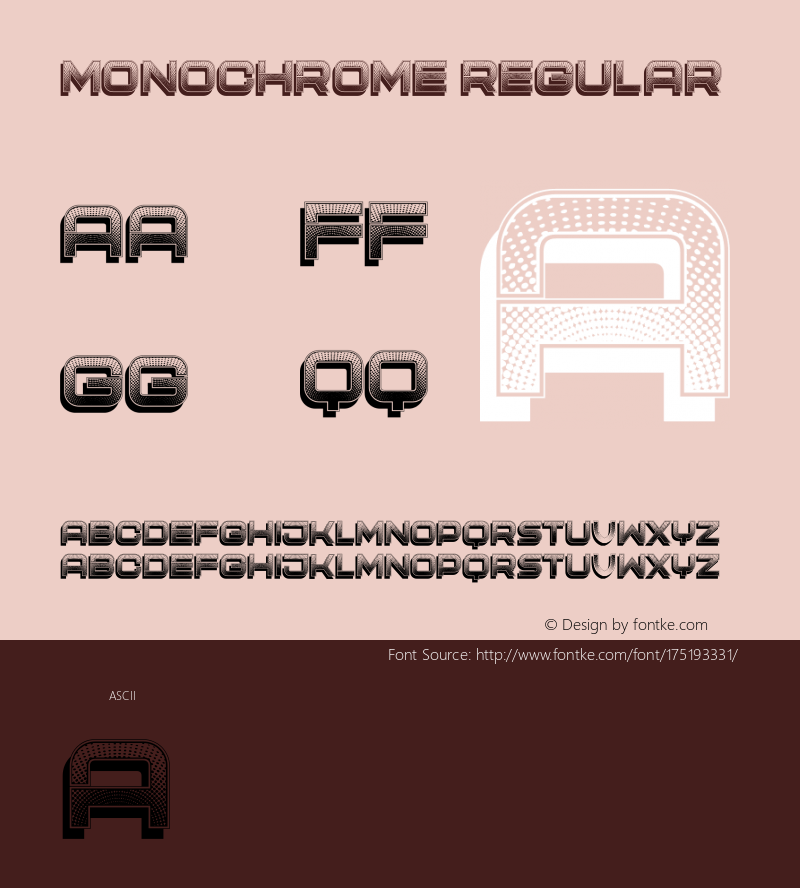 Monochrome Regular Version 1.000图片样张