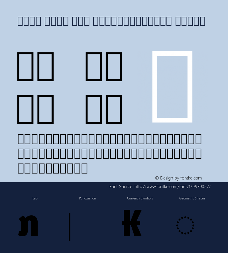 Noto Sans Lao SemiCondensed Black Version 2.001; ttfautohint (v1.8.4) -l 8 -r 50 -G 200 -x 14 -D lao -f none -a qsq -X 