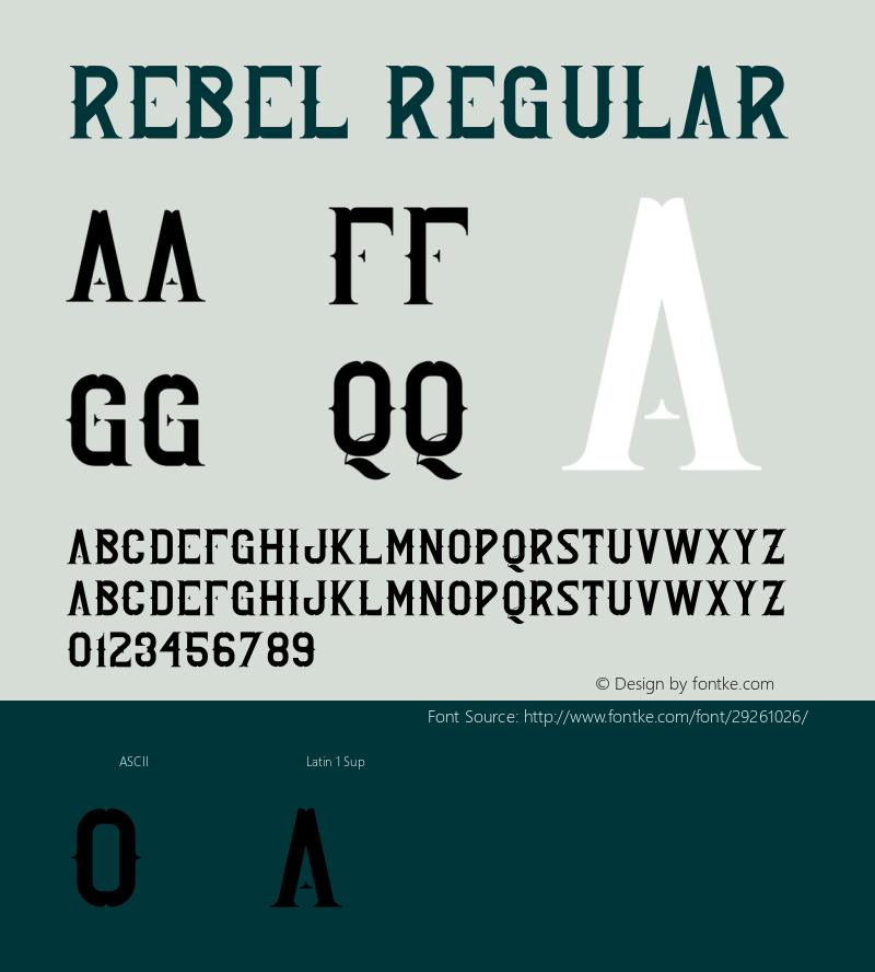 Rebel Version 1.002;Fontself Maker 3.0.0-3图片样张