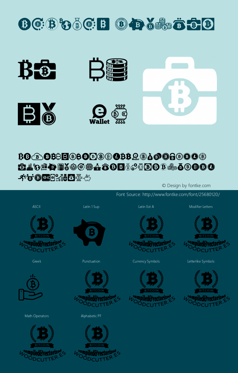 Bitcoin Version 1.00;December 30, 2017;FontCreator 11.0.0.2388 64-bit图片样张