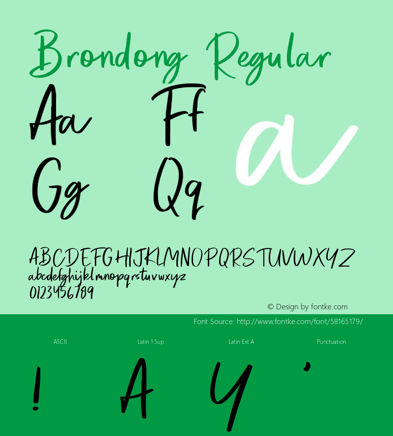 Brondong Version 1.002;Fontself Maker 3.4.0图片样张