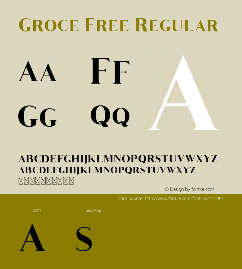 Groce Free Regular 1.0图片样张