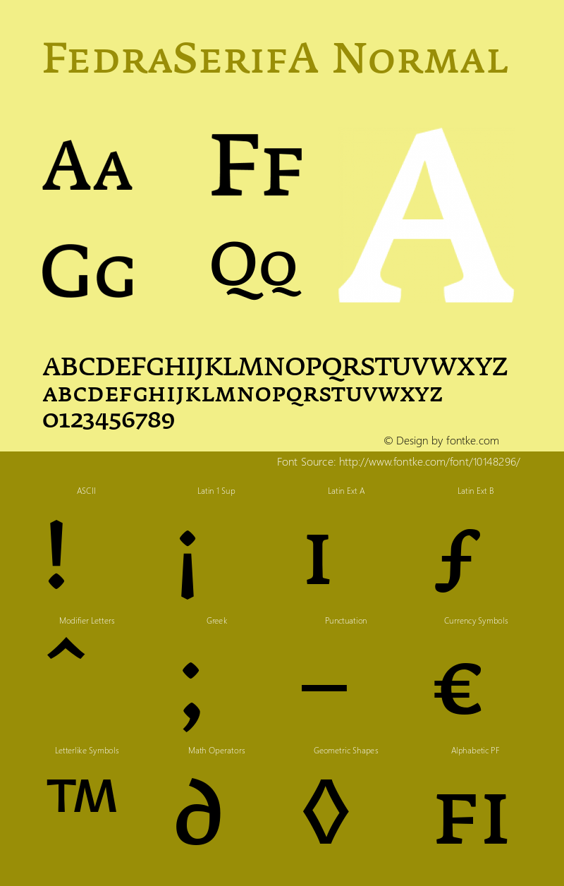 FedraSerifA Normal Version 001.000图片样张