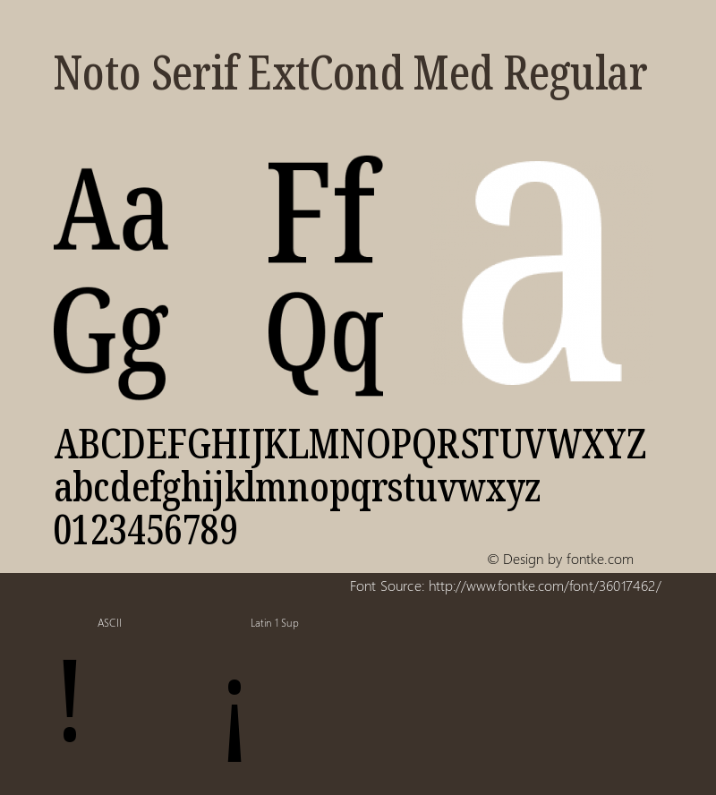 Noto Serif ExtraCondensed Medium Version 2.000;GOOG;noto-source:20170915:90ef993387c0图片样张
