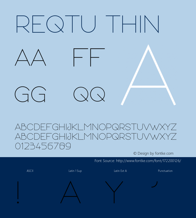 Reqtu Thin Version 1.001;Fontself Maker 3.5.7图片样张