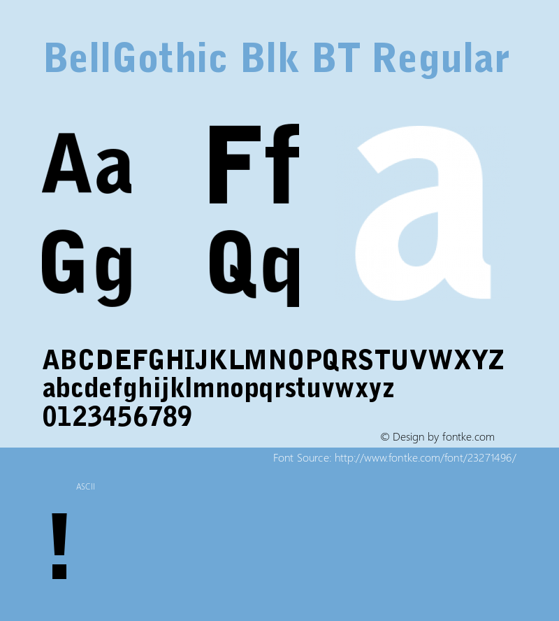 BellGothic Blk BT Version 1.0 Extracted by ASV http://www.buraks.com/asv图片样张