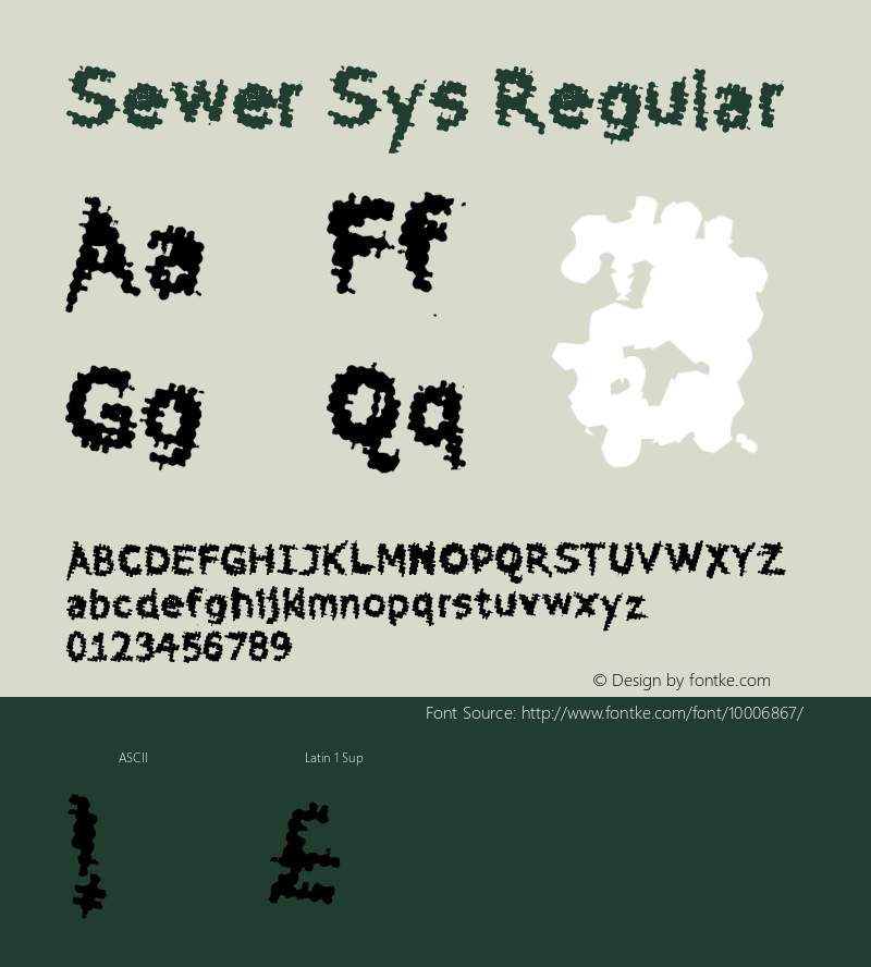 Sewer Sys Regular .ttf图片样张
