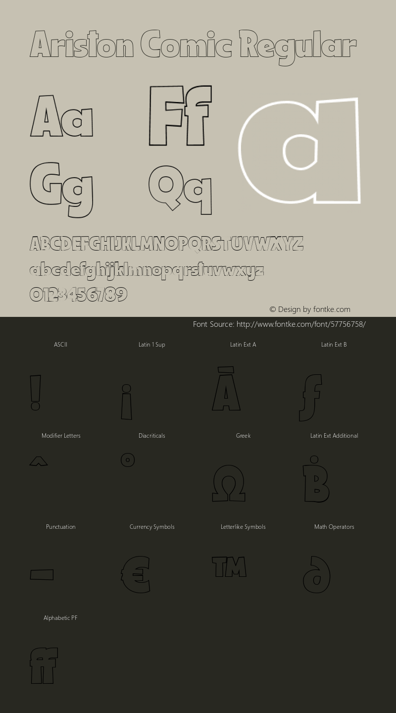 Ariston Comic Outline Version 1.000图片样张