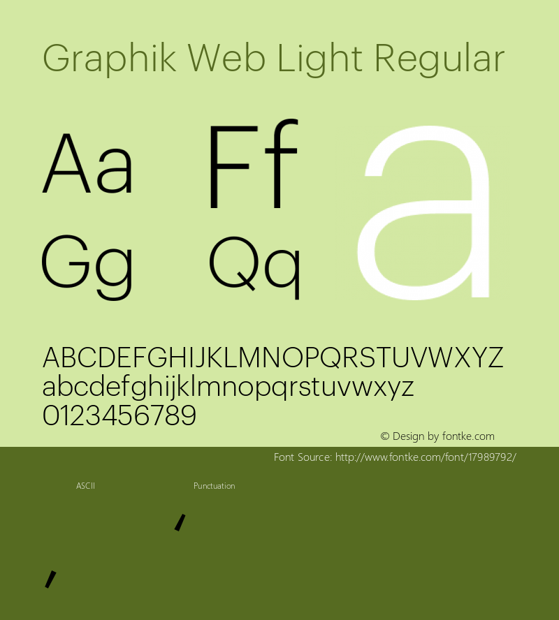 Graphik Web Light Regular Version 001.000 2009图片样张