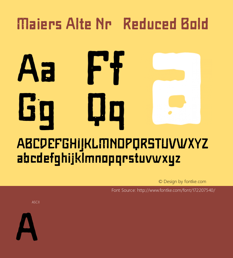 Maiers Alte Nr.8 Reduced Bold Version 3.007图片样张