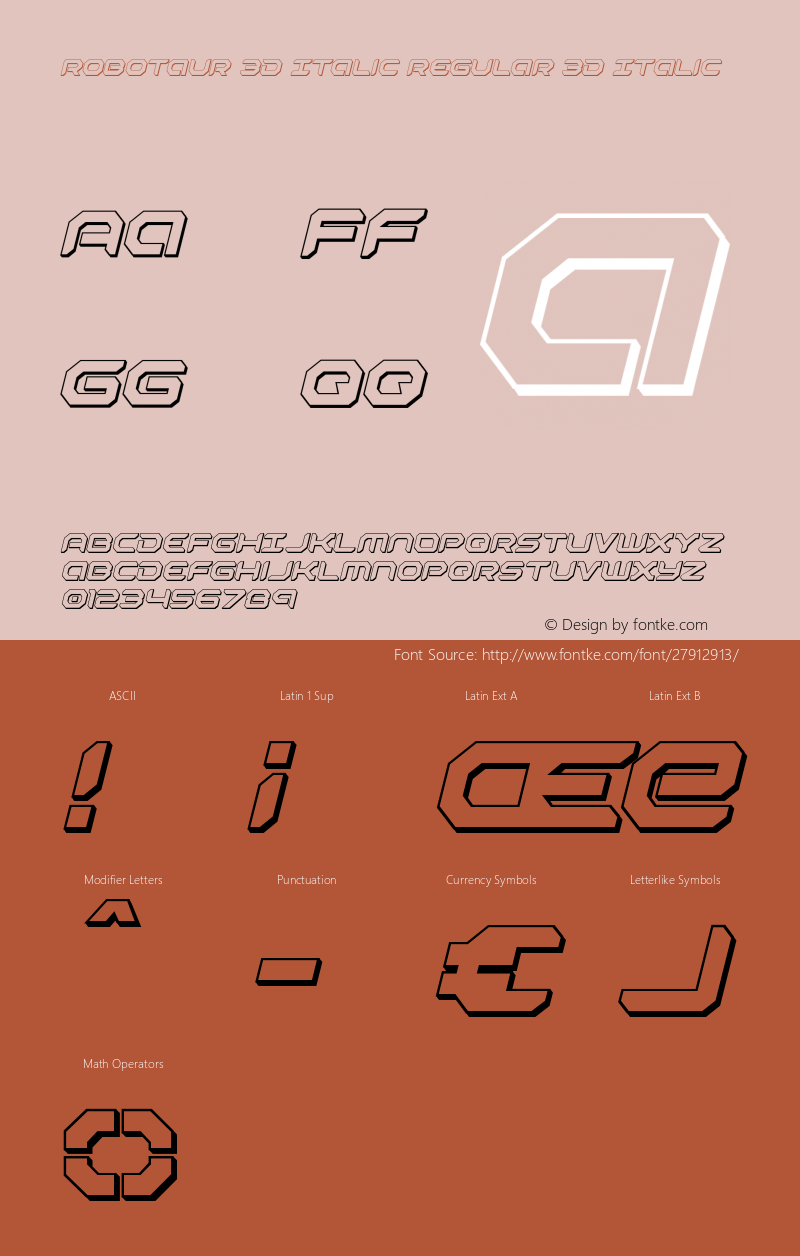 Robotaur 3D Italic Version 2.0; 2018图片样张