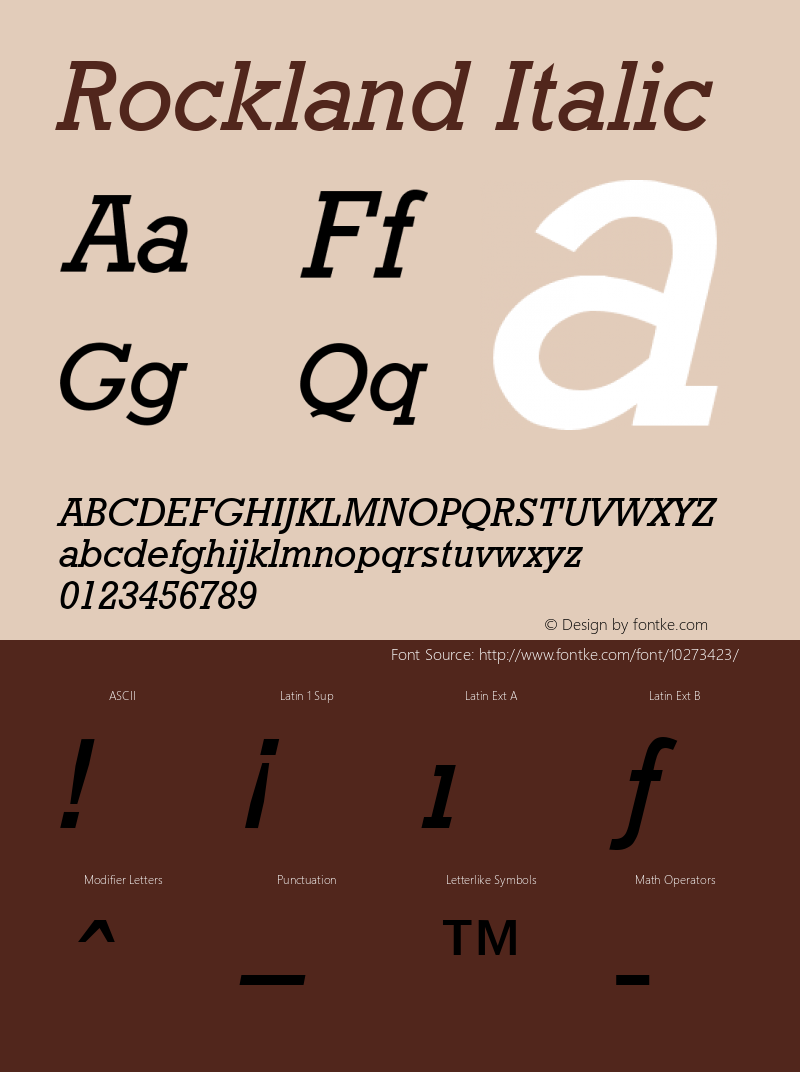 Rockland Italic Rev. 002.001图片样张