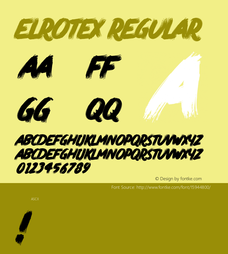 Elrotex Regular Unknown图片样张