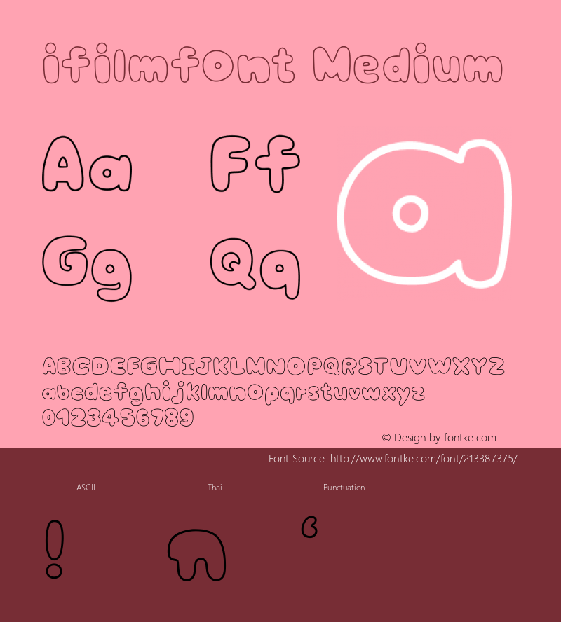 ifilmfont Version 001.000图片样张