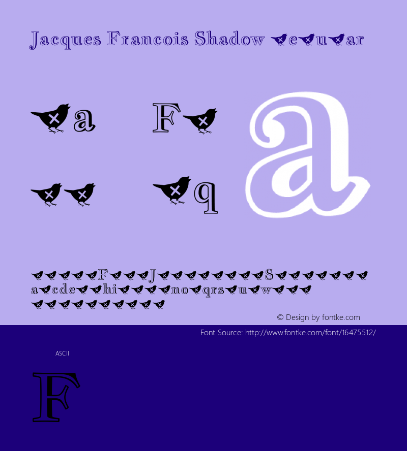 Jacques Francois Shadow Regular Version 1.003图片样张