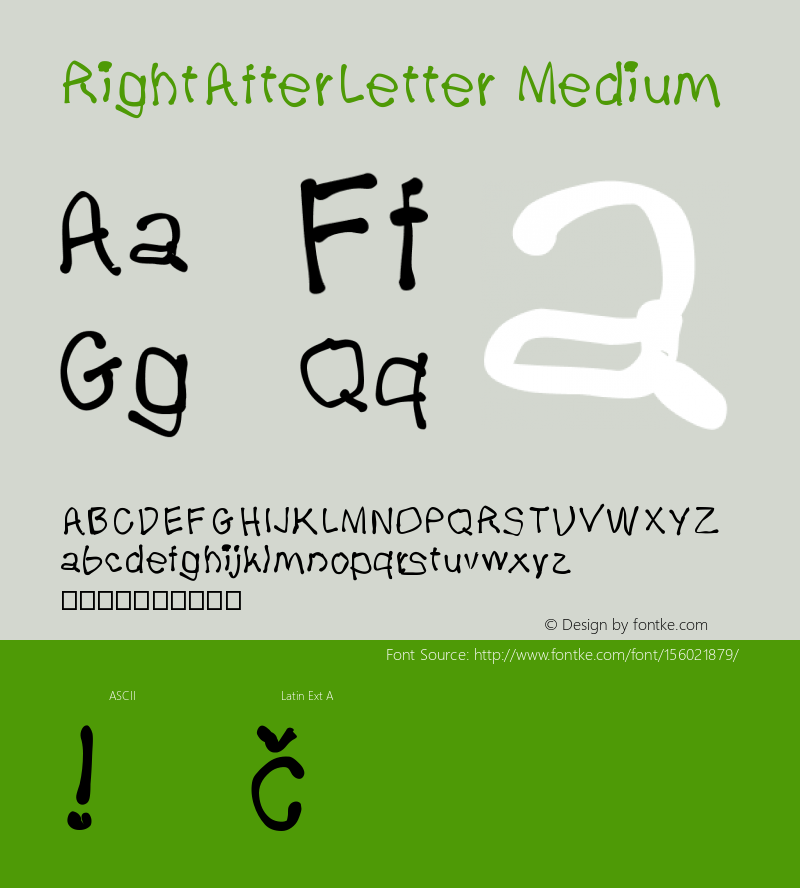 RightAfterLetter Version 001.000图片样张