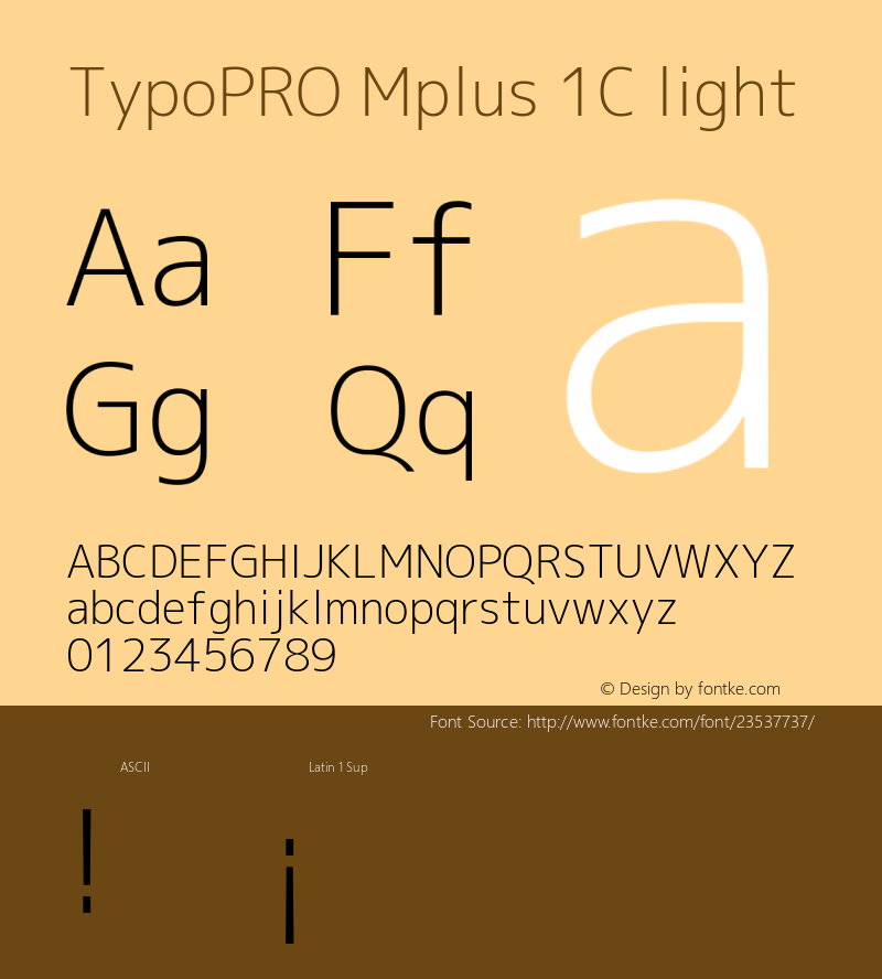 TypoPRO Mplus 1C light 图片样张