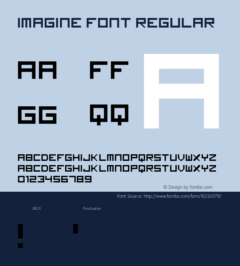 imagine font Regular Version 1.0图片样张