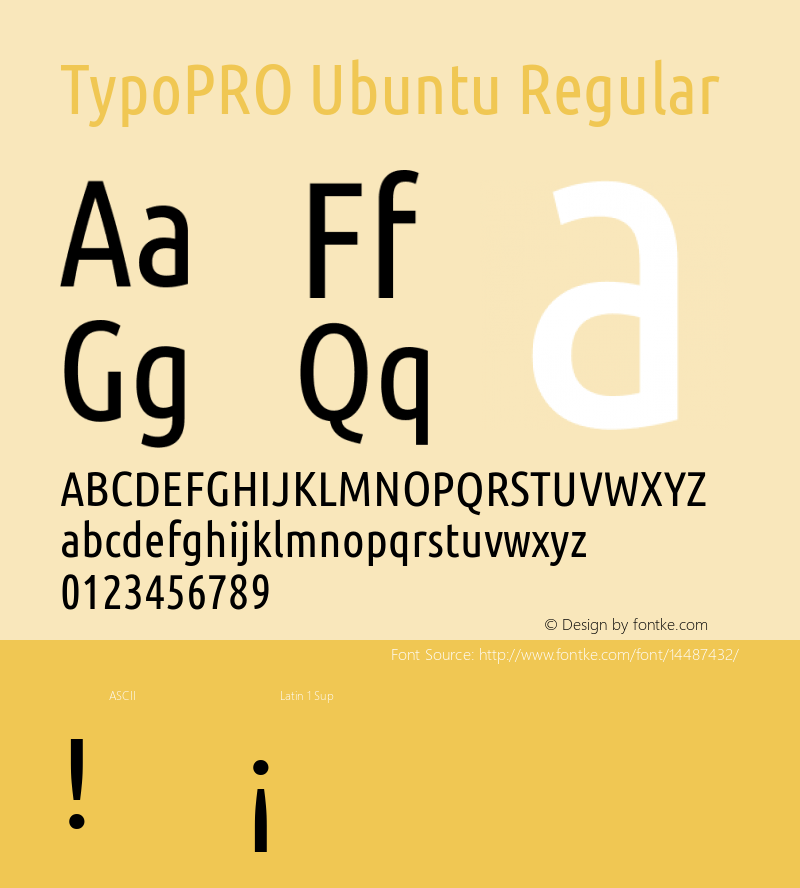 TypoPRO Ubuntu Regular Version 0.80图片样张