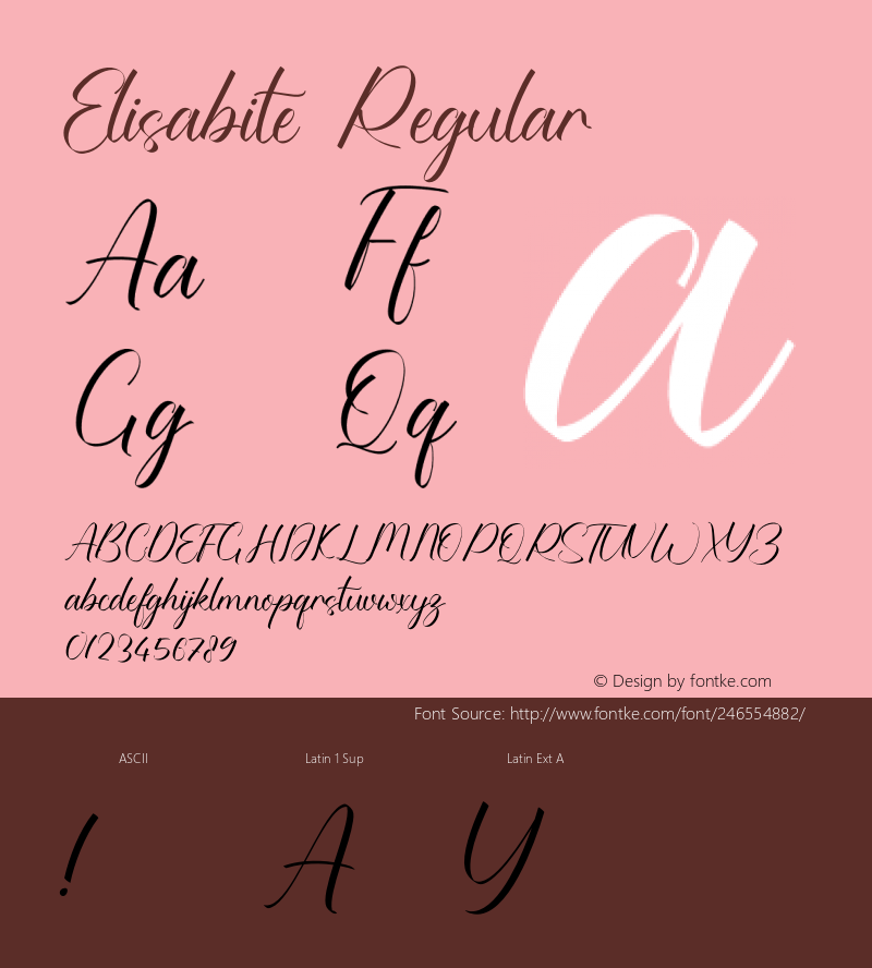 Elisabite Version 1.001;Fontself Maker 3.5.7图片样张