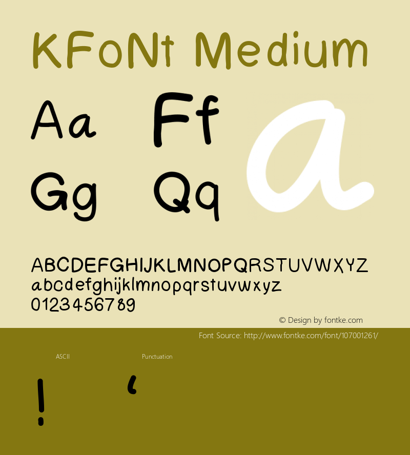 KFoNt Version 001.000图片样张