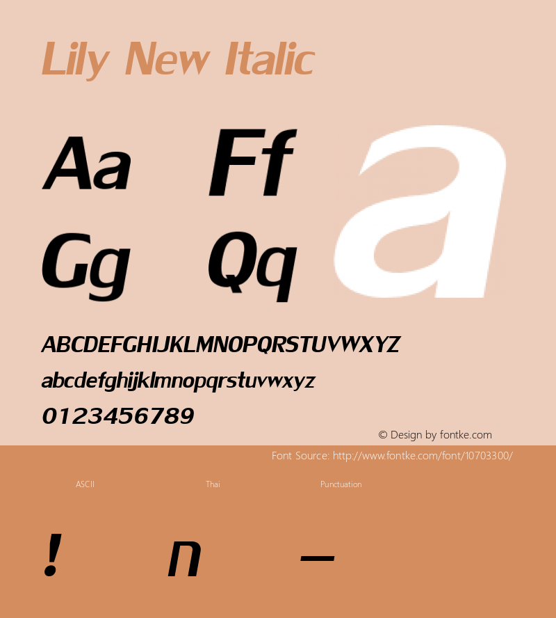 Lily New Italic 001.000图片样张