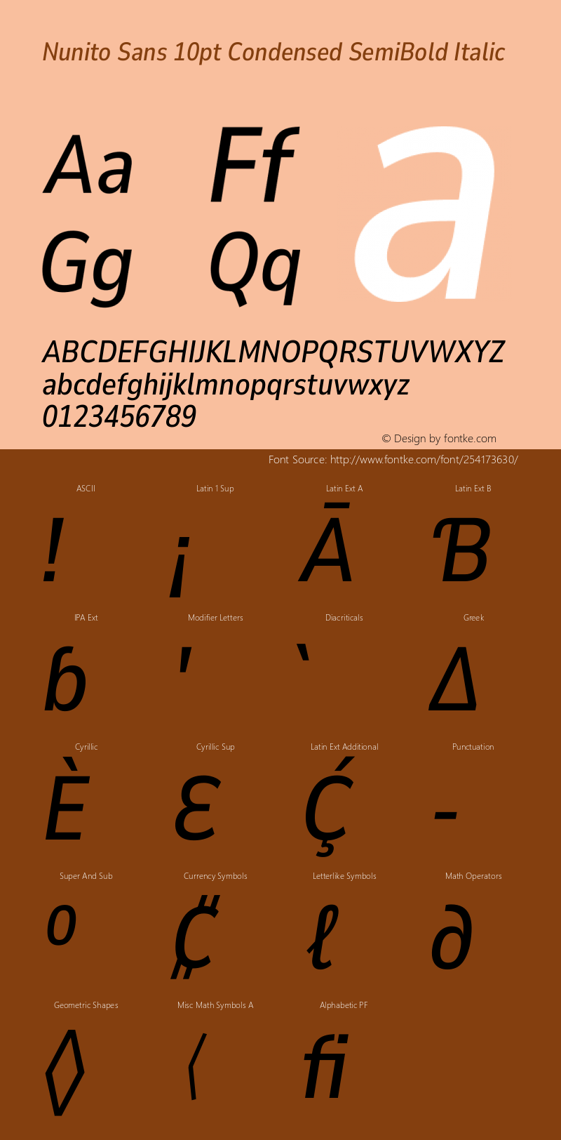Nunito Sans 10pt Condensed SemiBold Italic Version 3.101;gftools[0.9.27]图片样张