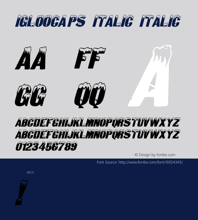 IglooCaps Italic Italic Unknown图片样张