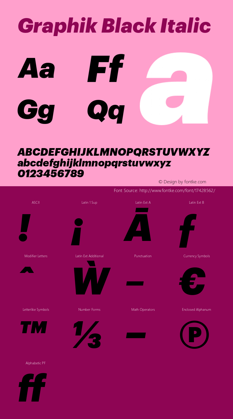 Graphik Black Italic Version 1.1, 2009图片样张