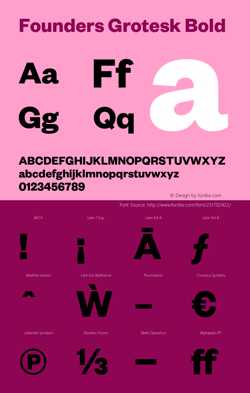 Founders Grotesk Bold Version 2.001;PS 1.000;hotconv 16.6.54;makeotf.lib2.5.65590图片样张