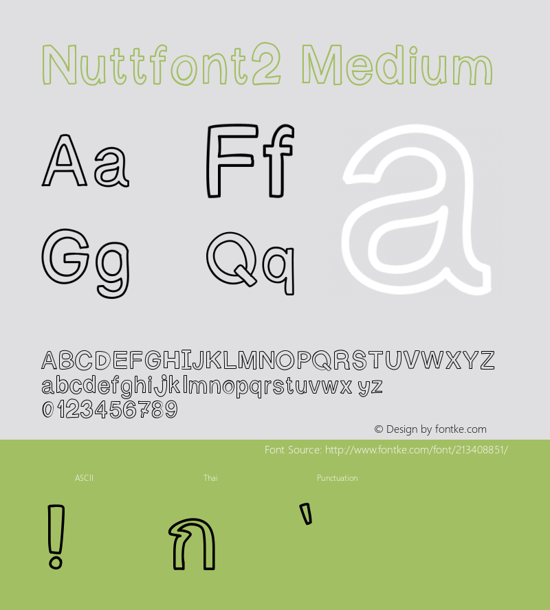 Nuttfont2 Version 001.000图片样张