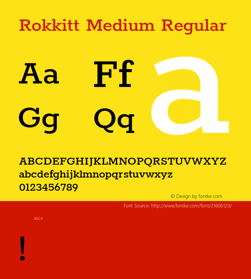 Rokkitt Medium Regular 图片样张