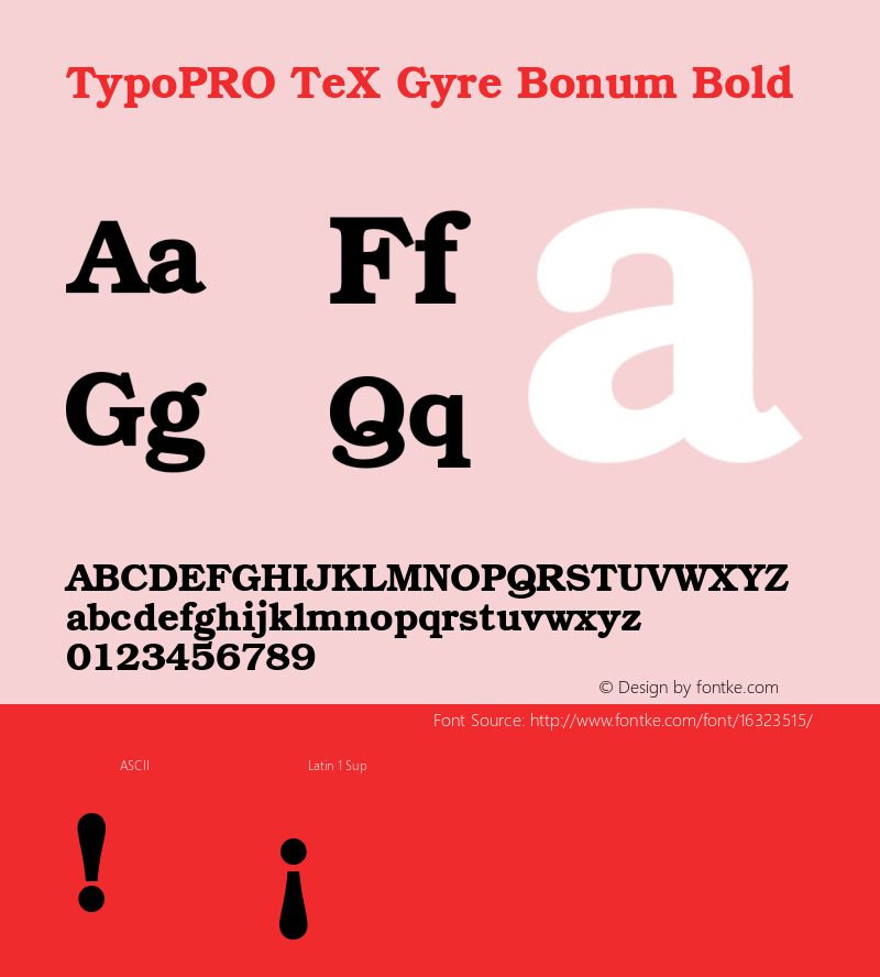 TypoPRO TeX Gyre Bonum Bold Version 2.004;PS 2.004;hotconv 1.0.49;makeotf.lib2.0.14853图片样张