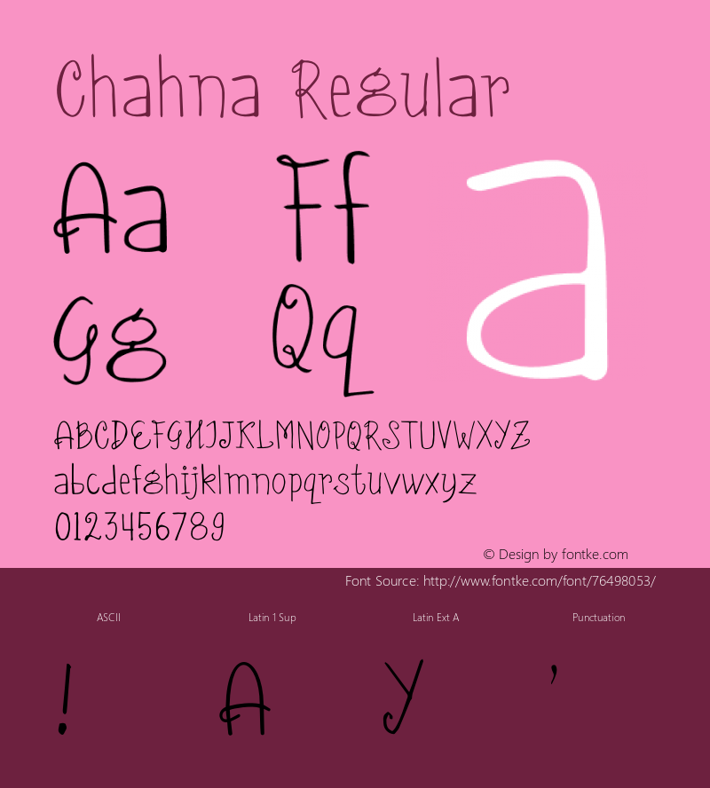 Chahna Version 1.006;Fontself Maker 3.5.1图片样张