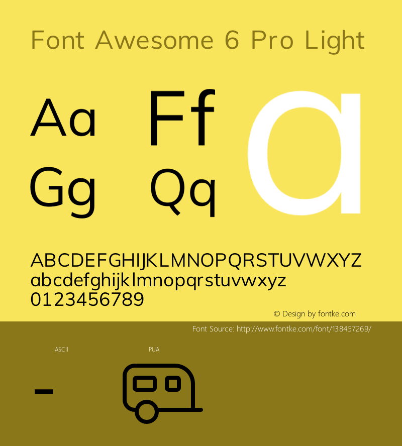 Font Awesome 6 Pro Light 393.216 (Font Awesome version: 6.0.0-alpha2)图片样张