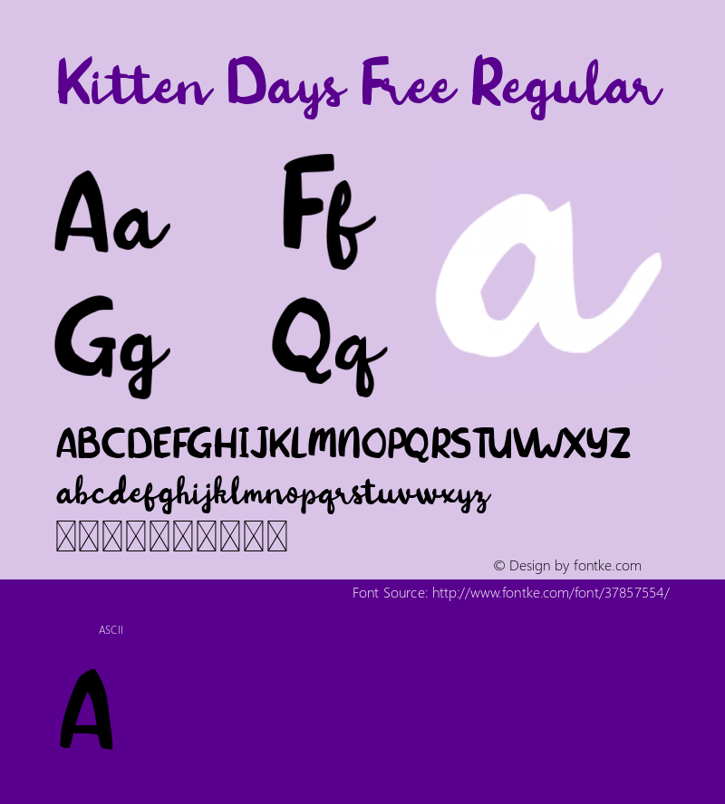 Kitten Days Free Regular 1.000图片样张