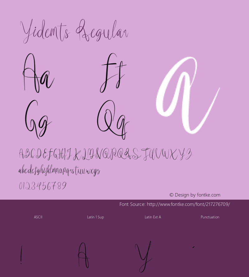 Yidemts Version 1.001;Fontself Maker 3.5.7图片样张