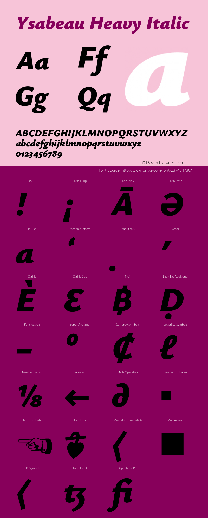 Ysabeau Heavy Italic Version 1.003;Glyphs 3.1.1 (3139)图片样张