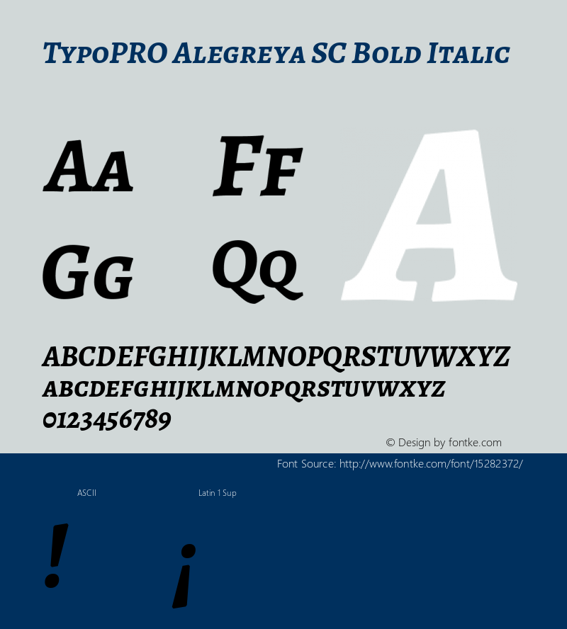 TypoPRO Alegreya SC Bold Italic Version 1.003图片样张