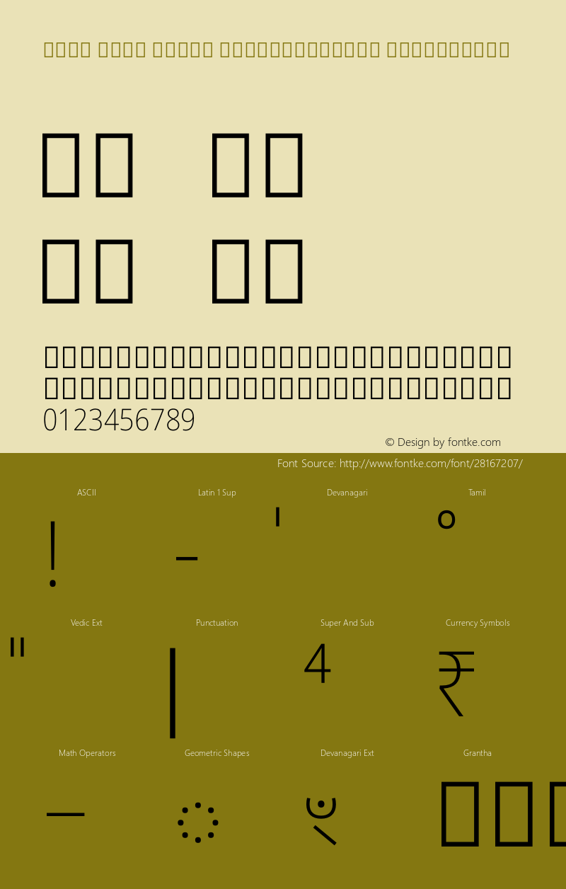 Noto Sans Tamil SemiCondensed ExtraLight Version 2.000图片样张