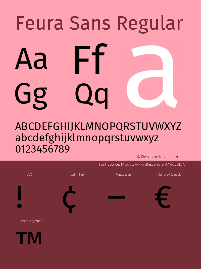 Feura Sans Regular Version 1.001图片样张