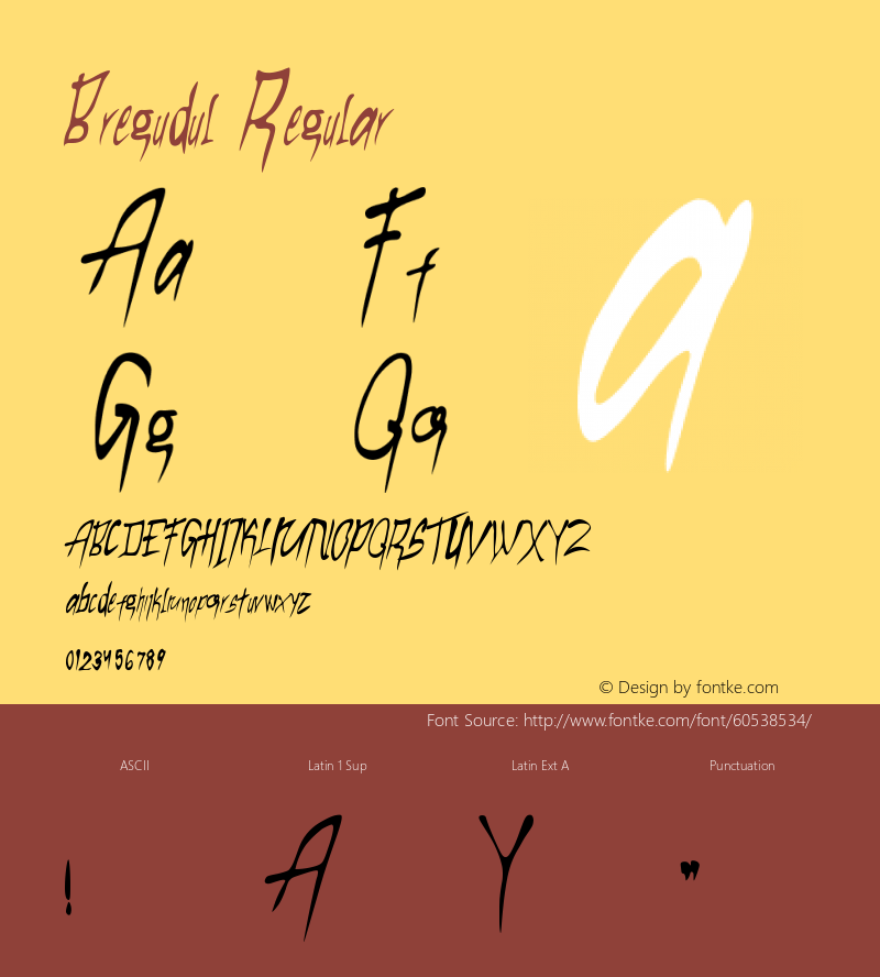 Bregudul Version 1.003;Fontself Maker 3.5.1图片样张