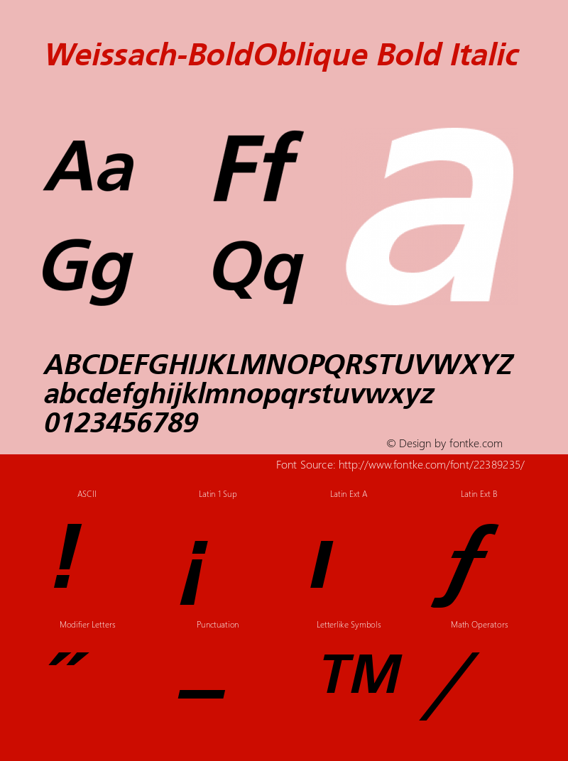 Weissach-BoldOblique Bold Italic Altsys Fontographer 3.5  1/10/93图片样张