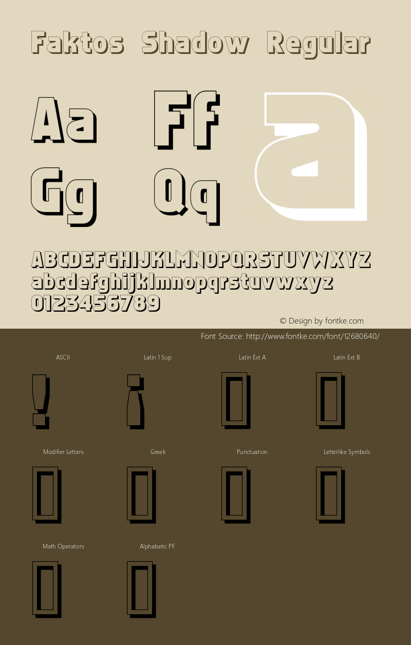 Faktos Shadow Regular 002.050图片样张