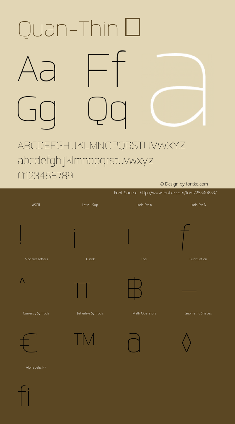 ☞Quan Thin Version 1.000;com.myfonts.easy.typesketchbook.quan.thin.wfkit2.version.4vow图片样张