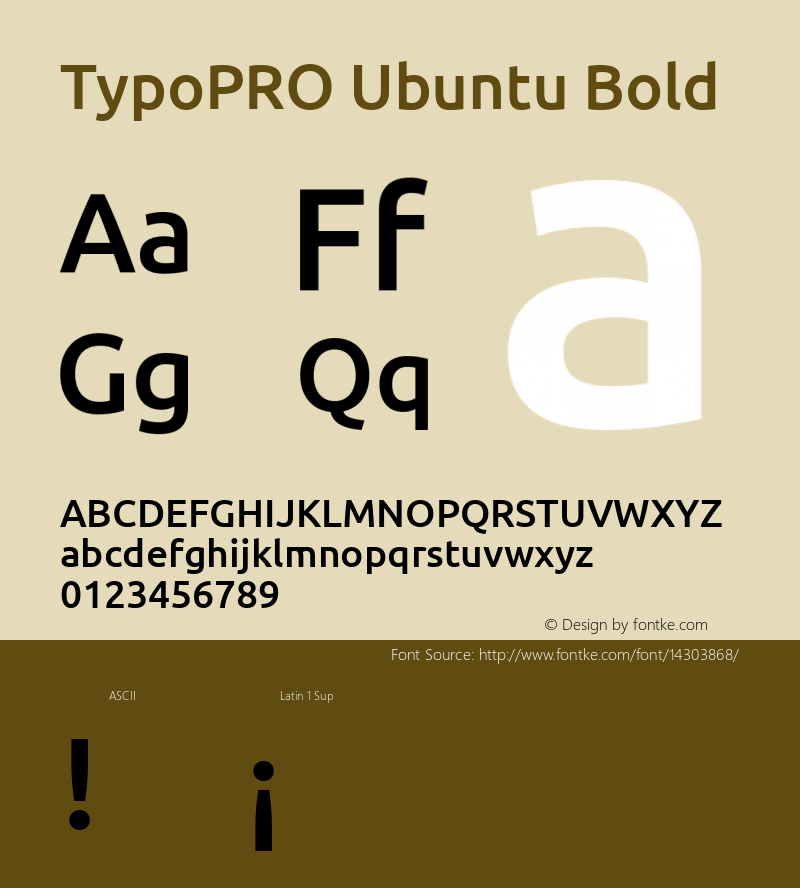 TypoPRO Ubuntu Bold Version 0.80图片样张