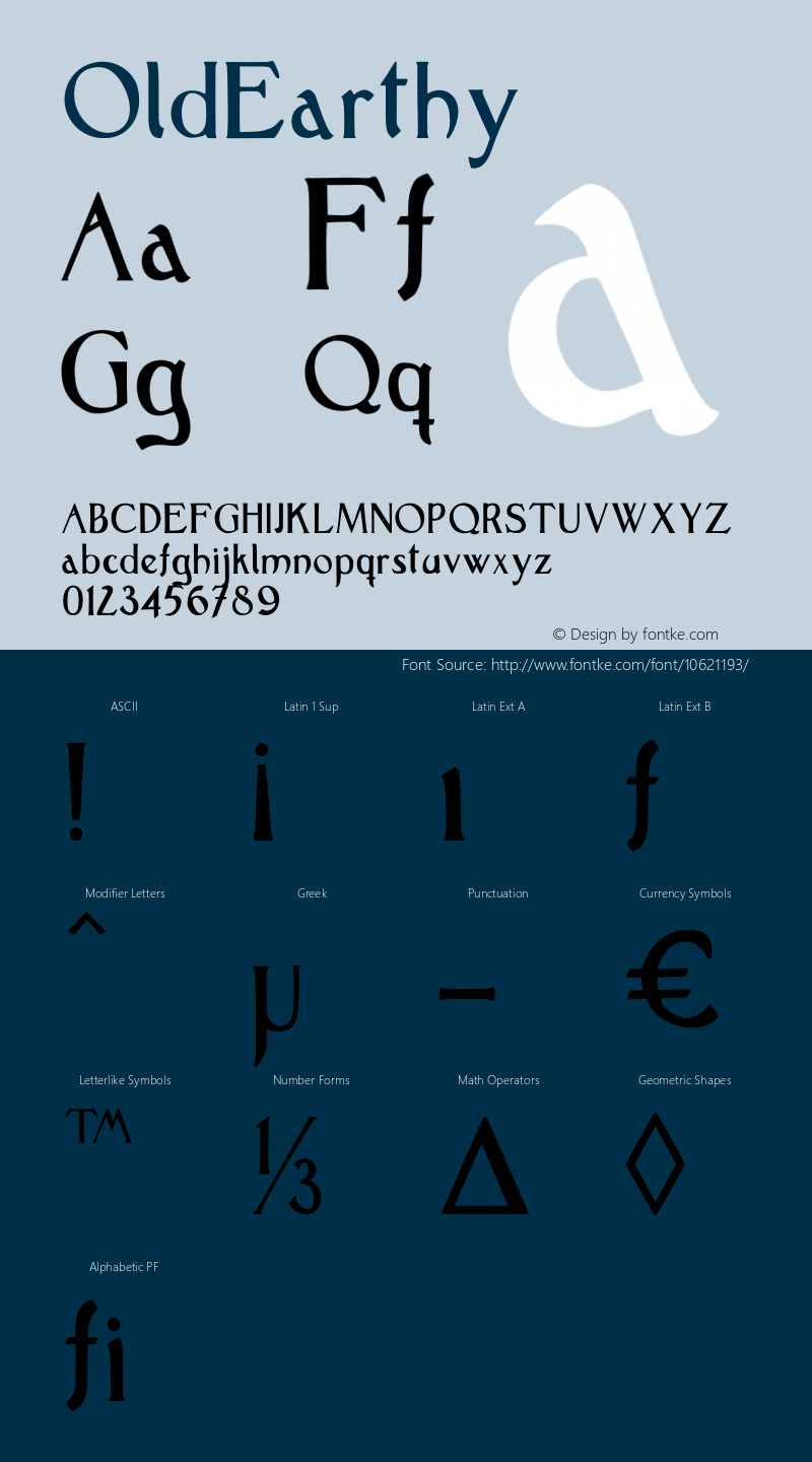 OldEarthy ☞ Version 2.000;com.myfonts.easy.gustav_brun.old-earthy.regular.wfkit2.version.47r3图片样张