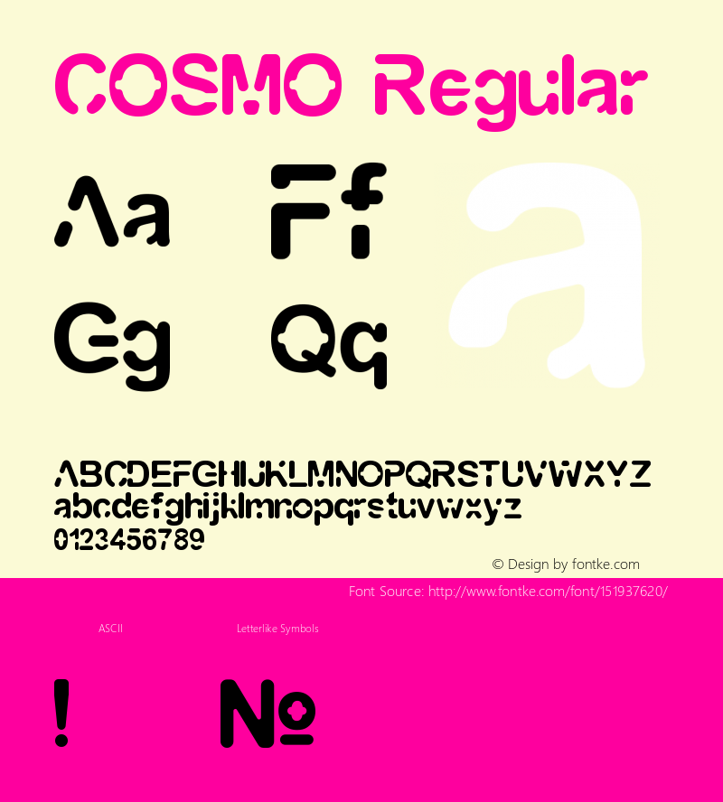 COSMO Version 1.001;Fontself Maker 1.1.1图片样张