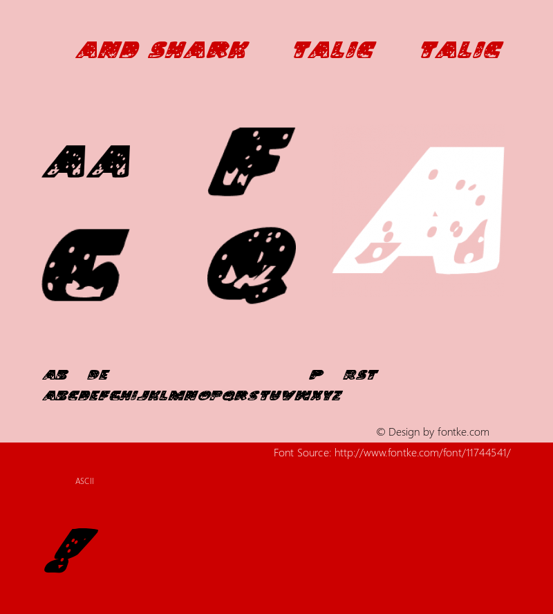 Land Shark Italic Italic Version 1.0图片样张